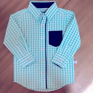 Rugged Butts Turquoise/Aqua button down shirt